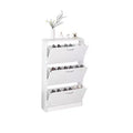 Karl Home 3 Flip Drawers White Particle Board 22.83in. W Shoe Cabinet