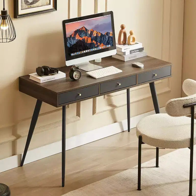 GDFStudio Webster Modern 47.24 Multifunctional Office Computer Desk with 3 Drawer