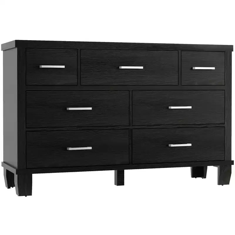 GustoWave Dresser with 7 Drawers, Chest of Drawers Closet with Metal Handle, Wooden Dresser Organizer for Bedroom, Living Room