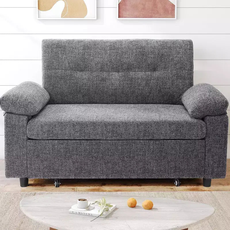Dyonery hree-in-one convertible sofa bed, pull-out sofa with adjustable backrest, side pockets, apartment, tool-free assembly
