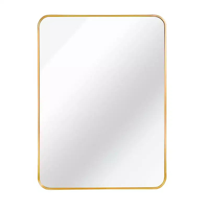 Miroir de salle de bain rectangulaire encadré en métal noir 24x36 pouces pour fixation murale