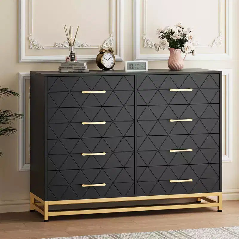 8-Drawer Dresser for Bedroom &amp; Closet, 36.2 Tall Modern Storage Chest with Soft-Close Glides and Anti-Tip Kit, Space-Saving Organizer