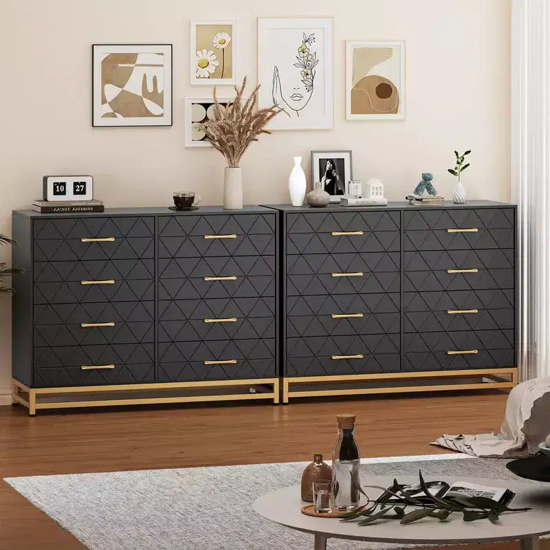 Commode à 8 tiroirs pour chambre à coucher et placard