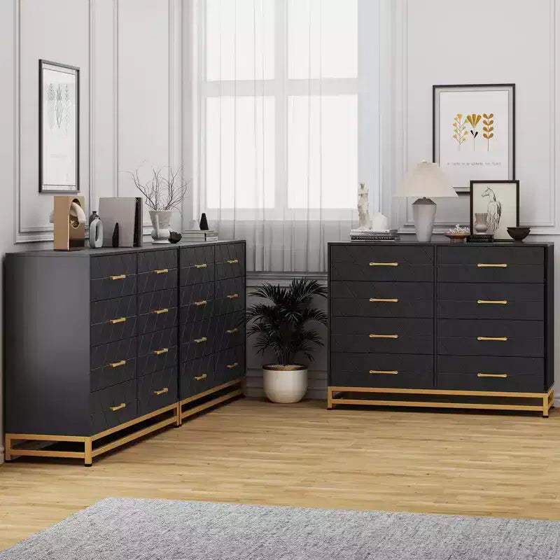 Commode à 8 tiroirs pour chambre à coucher et placard