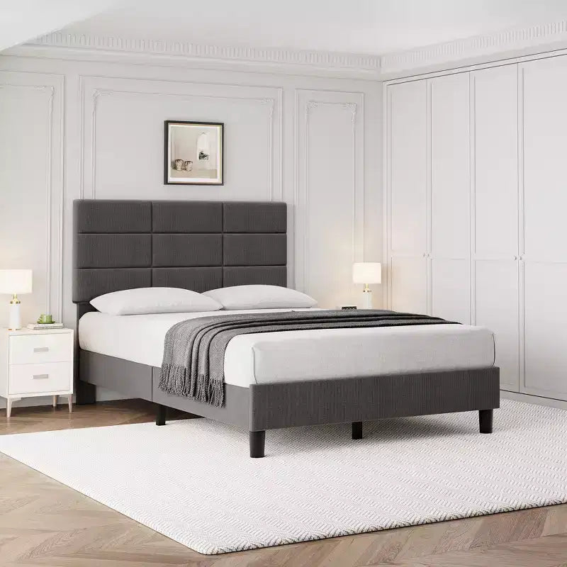 Lit moderne avec cadre plateforme