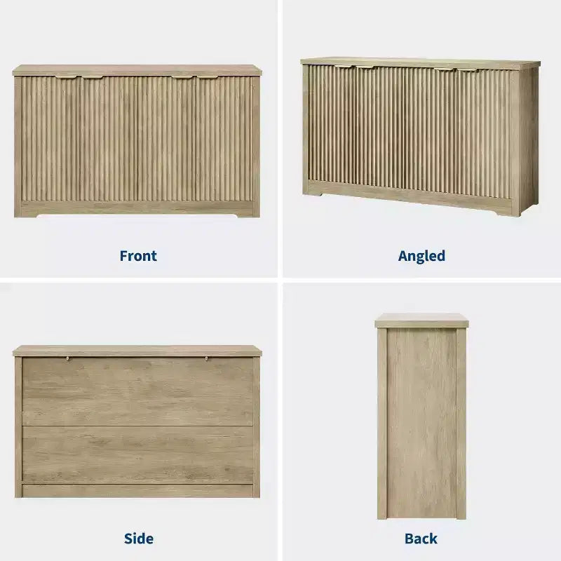 Buffet Encastré Avec Rangement, 4 Portes Et Étagères Réglables