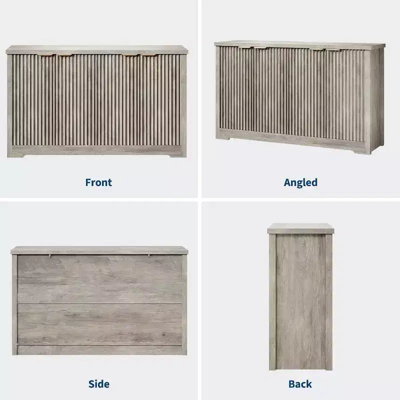 Buffet Encastré Avec Rangement, 4 Portes Et Étagères Réglables