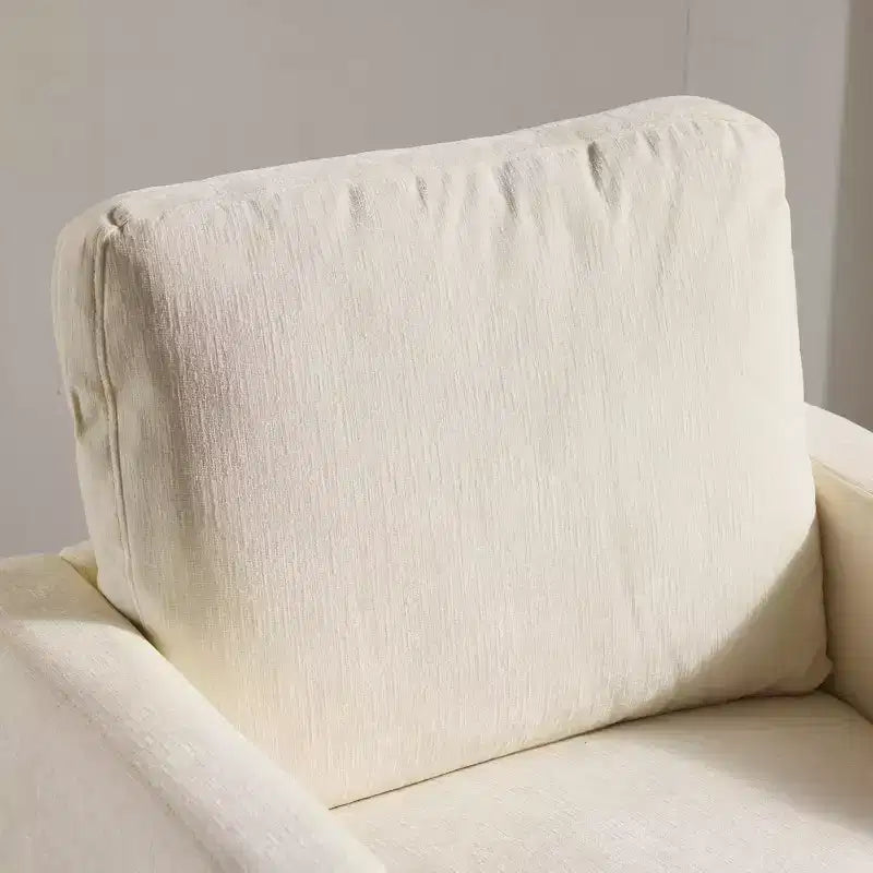 Fauteuil d'appoint pivotant à 360° de style Mid-Century Modern avec coussins d'assise doubles, canapé simple carré confortable et rembourré pour salon