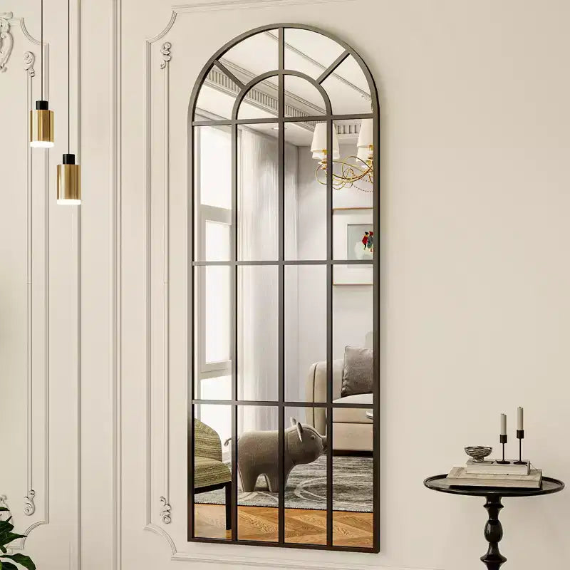 Panneau de fenêtre 69x25 Miroir de sol, Miroirs pleine longueur arqués