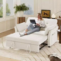 Dyonery 3-in-1 Convertible Sofa Bed, Pull Out Sleeper Sofa with Side Pocket &amp; Adjustable Backrest, Tool-Free Assembly, Folding Loveseat