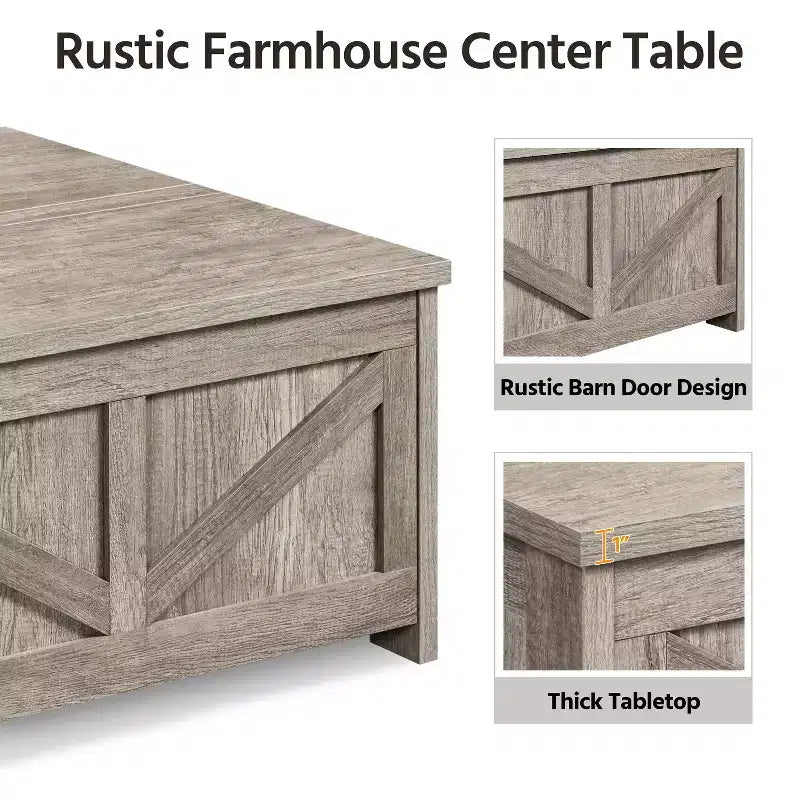 Table basse relevable en bois avec rangements cachés pour salon
