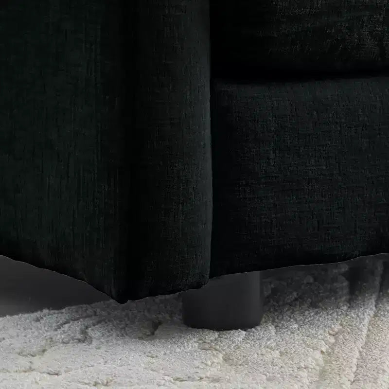 Canapé causeuse moderne en tissu pour salon, grand canapé 2 places rembourré à assise profonde avec 4 oreillers, en chenille beige