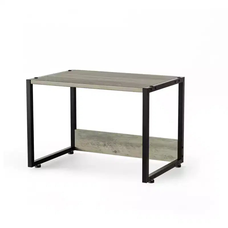 VINGLI Combinable Printer Stand with Storage, Desktop Printer Shelf Under Desk for Fax Machine Copier Scanner (Rustic Gray)