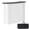 VEVOR Portable Tradeshow Podium Table, Display Exhibition Counter Stand Booth Fair with Wall,Foldable Promotion Retail Bar Table Pop Up Podium,White