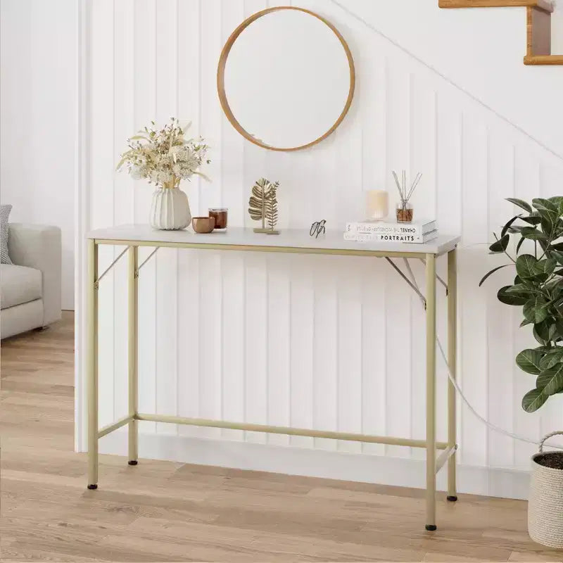 Console d'entrée avec station de charge et pieds en métal, capacité de 50 kg