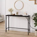 Entrance console table,side table behind sofa with charging station and metal legs,capacity of 110 pounds,easy to assemble