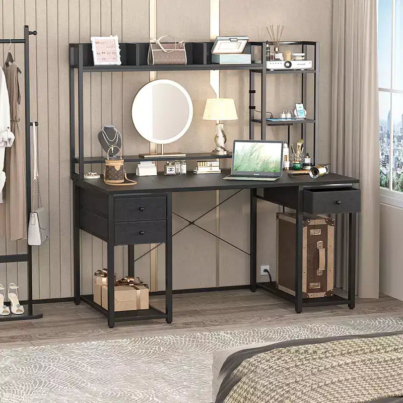 Bureau d'ordinateur avec tiroirs