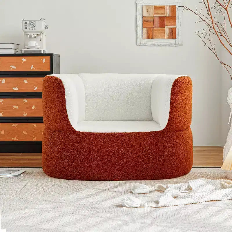 Fauteuil simple sans accoudoirs orange