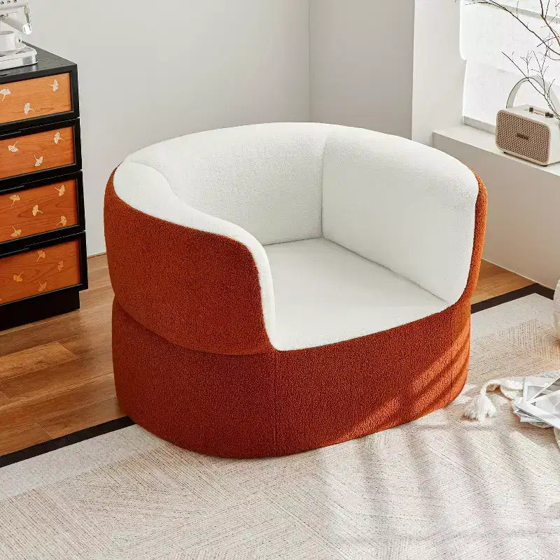 Fauteuil simple sans accoudoirs orange