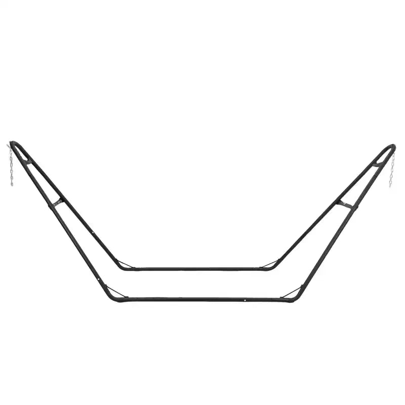 Support universel double pour hamac, capacité de 250 kg, support en métal robuste pour hamacs de 2,7 à 4,3 m, pour patio extérieur, noir