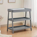 Acekool Baby Changing Table with Waterproof Pad, Portable Diaper Changing Station with 2 Tier Storage Shelves for Infant