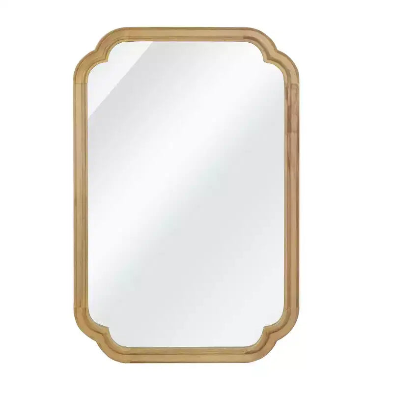 Miroir mural 24 x 36 avec cadre en bois massif, coins arrondis, miroir décoratif pour salle de bain, chambre à coucher, salon, entrée