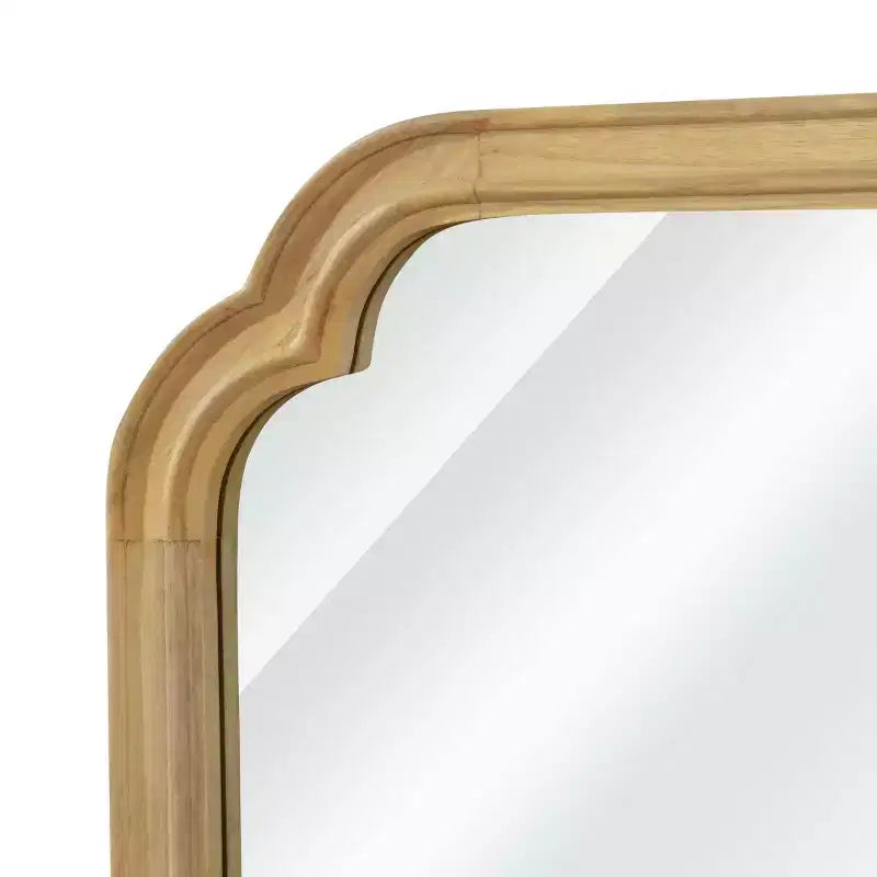 Miroir mural 24 x 36 avec cadre en bois massif, coins arrondis, miroir décoratif pour salle de bain, chambre à coucher, salon, entrée