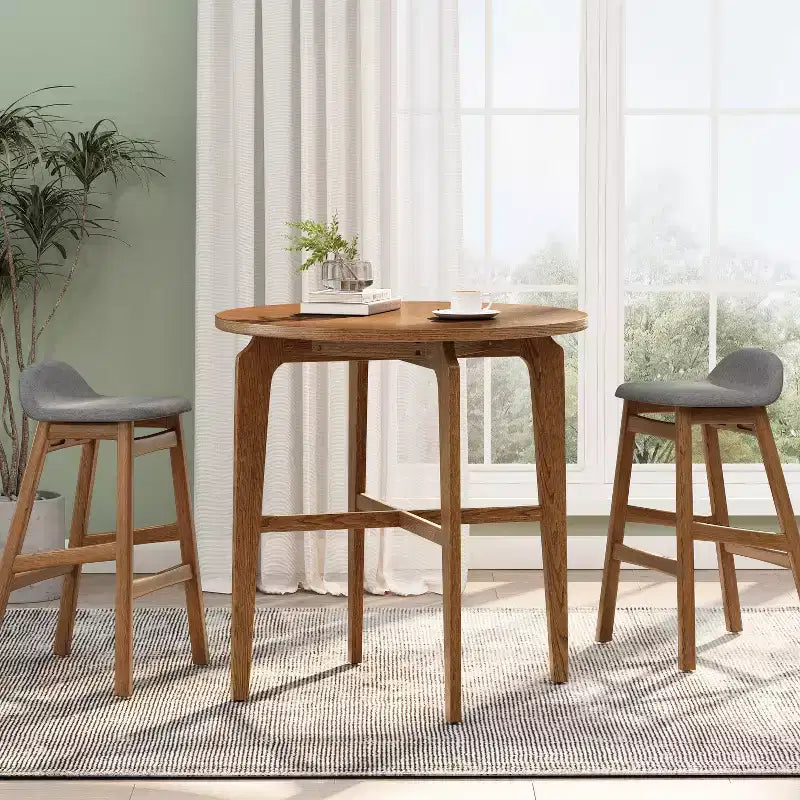 Table de bar haute en bois de 91 cm
