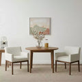 Christopher Knight Home Laure Modern Rubberwood Upholstered Dining Chairs with Arms (Set of 2)