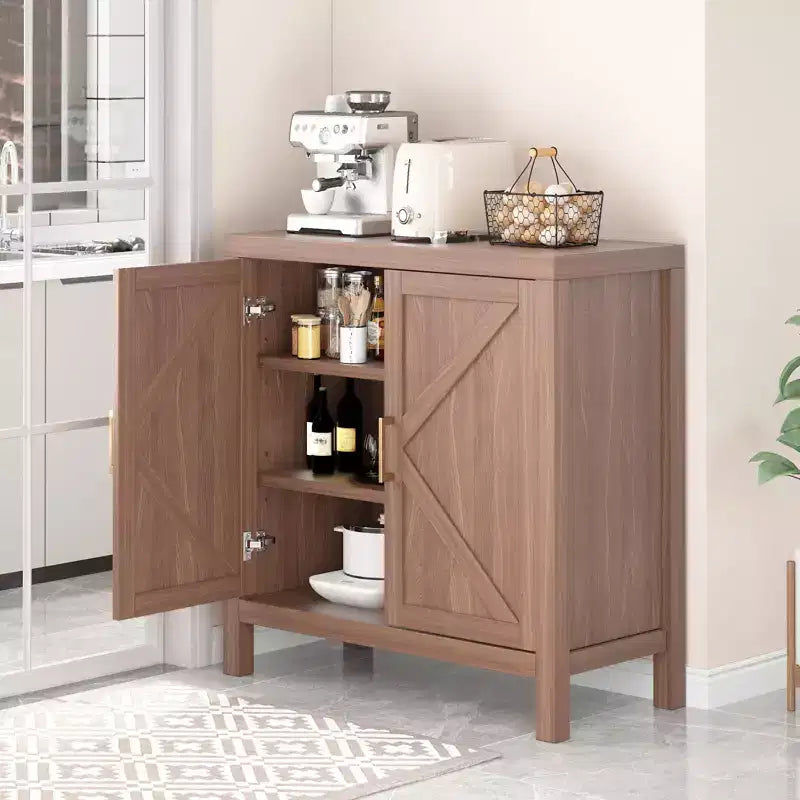 Meuble de bar à café, Buffet, Armoire de rangement avec étagères réglables, Armoire de cuisine/salle à manger sur pied, Convient pour la cuisine et la salle à manger
