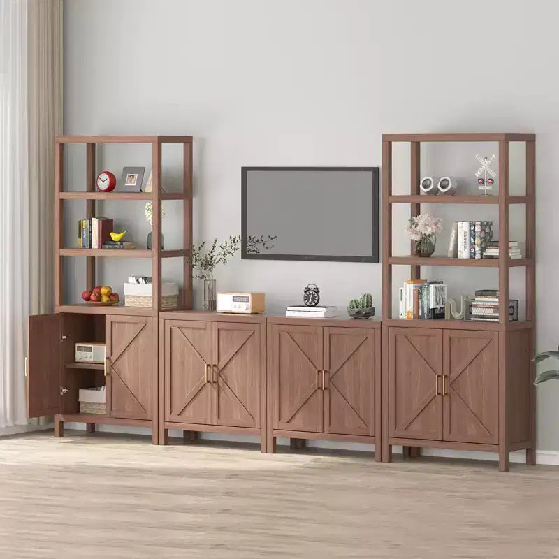 Meuble de bar à café, Buffet, Armoire de rangement avec étagères réglables, Armoire de cuisine/salle à manger sur pied, Convient pour la cuisine et la salle à manger