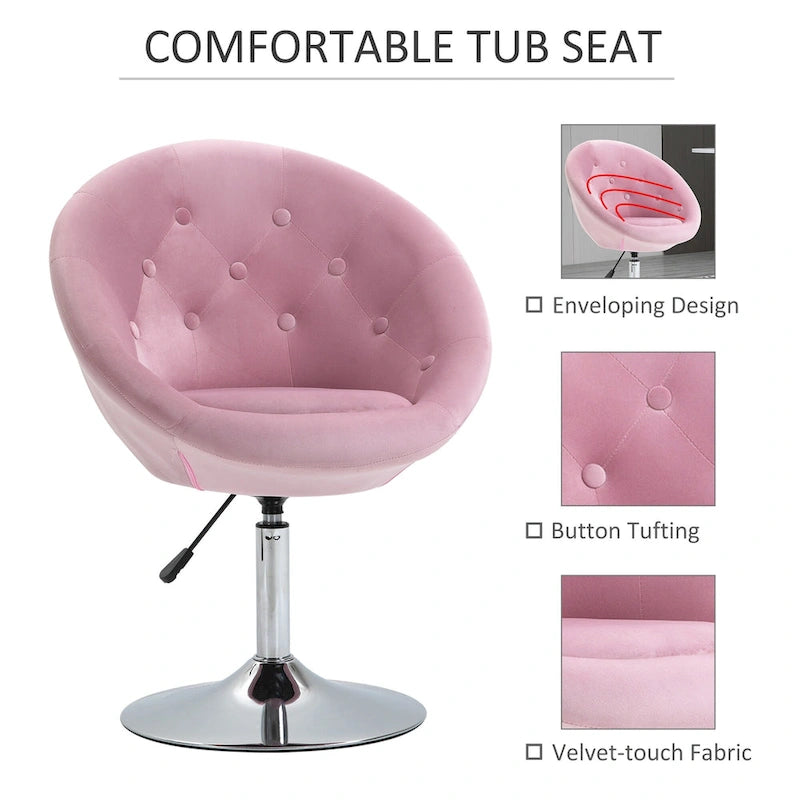 Pink Modern 26 Swivel Accent Chair