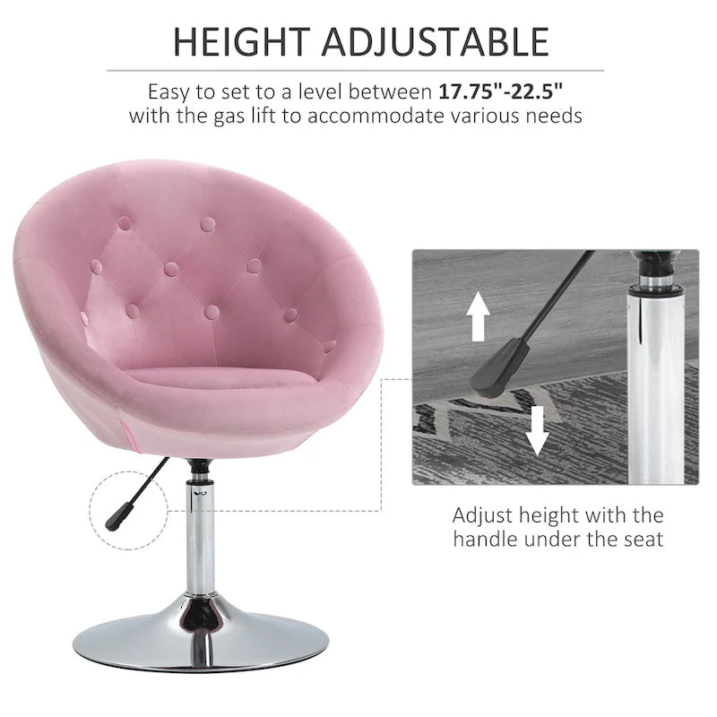 Pink Modern 26 Swivel Accent Chair
