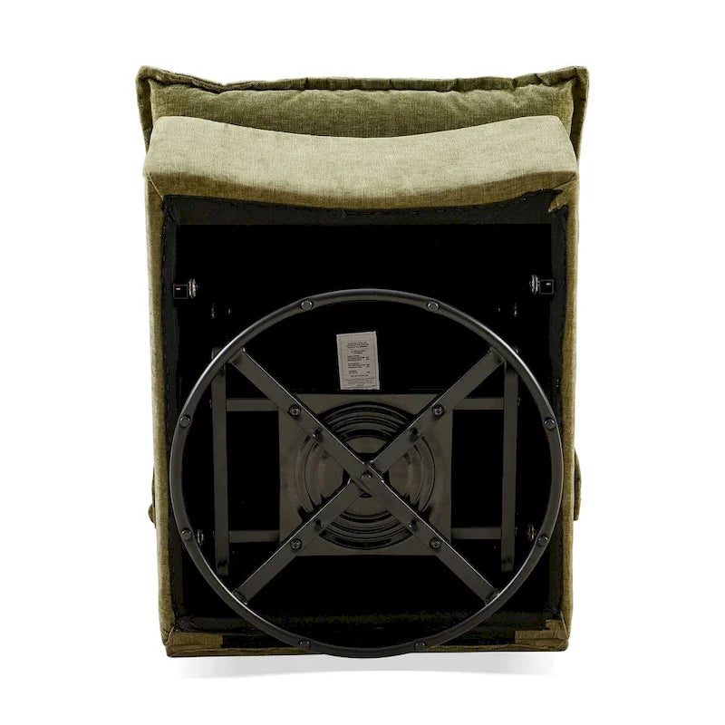 Green 28.74 Chenille Upholstered Swivel Rocking Chair