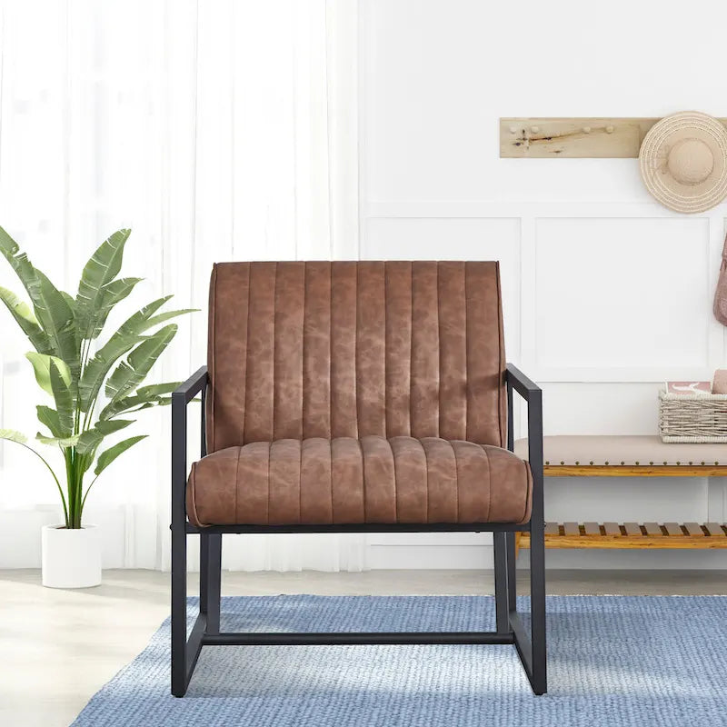 Modern 26 Arm Chair with Steel Legs