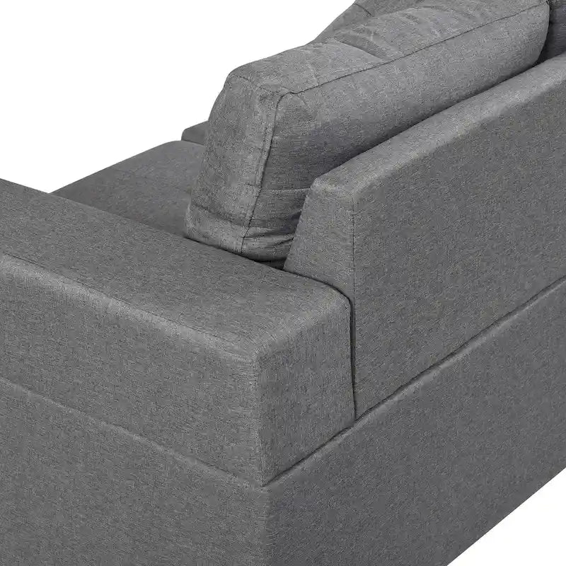 Modern 4-Seat L-Shaped Sectional Sofa with Lounge Chaise