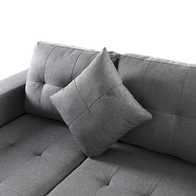 Modern 4-Seat L-Shaped Sectional Sofa with Lounge Chaise