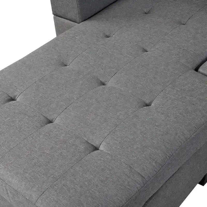 Modern 4-Seat L-Shaped Sectional Sofa with Lounge Chaise