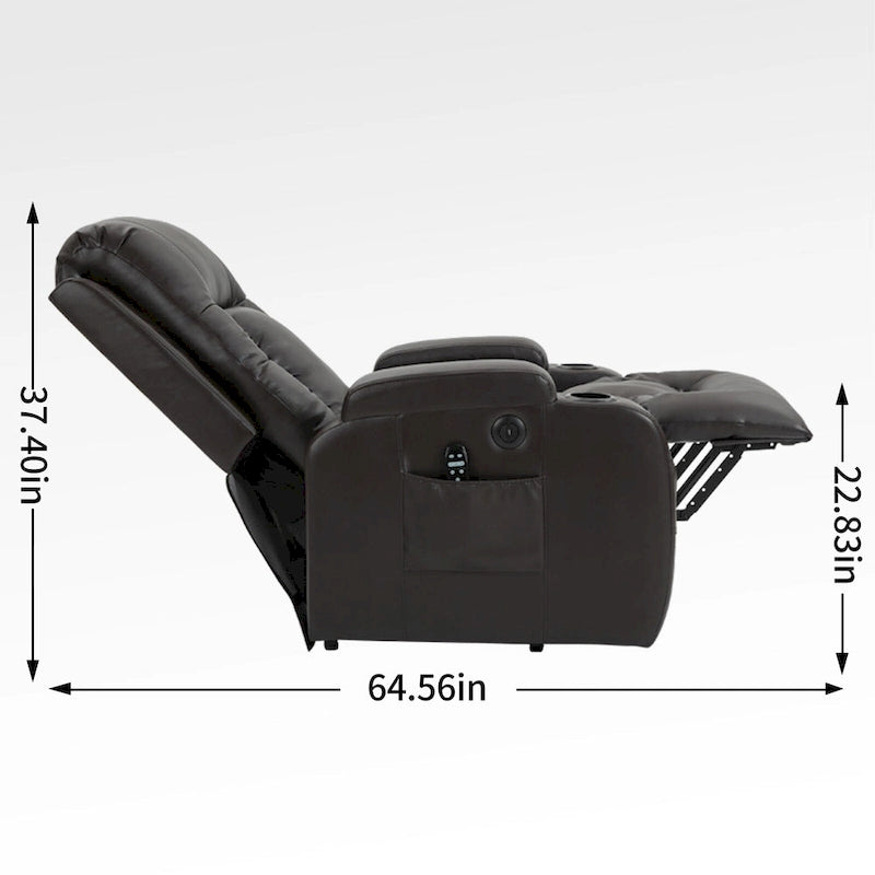 Infinite Position Power Lift Recliner Chair for Elderly, with 8-Point Vibration Massage and Lumbar Heating, USB Charging Port