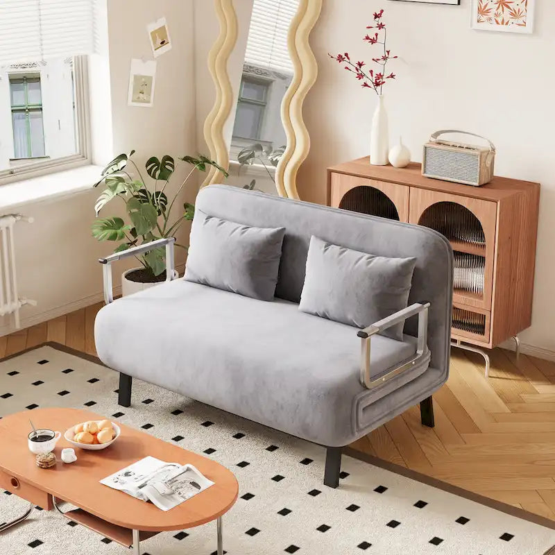 Convertible Tri-Fold Sofa Bed
