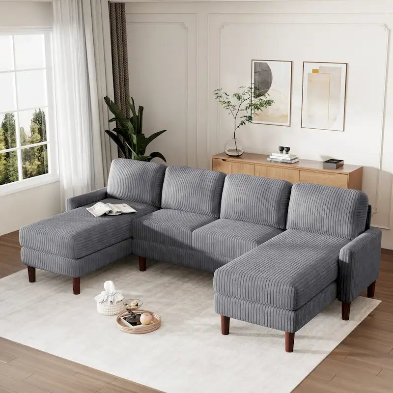 U-shaped Sponge-filled Cushion Combination Sofa