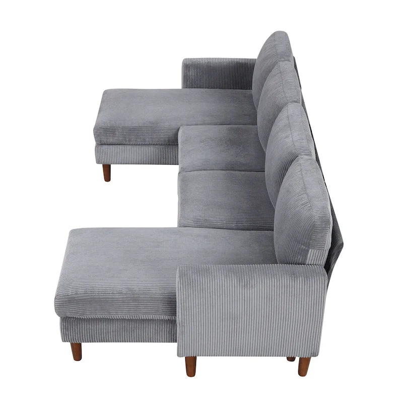 U-shaped Sponge-filled Cushion Combination Sofa