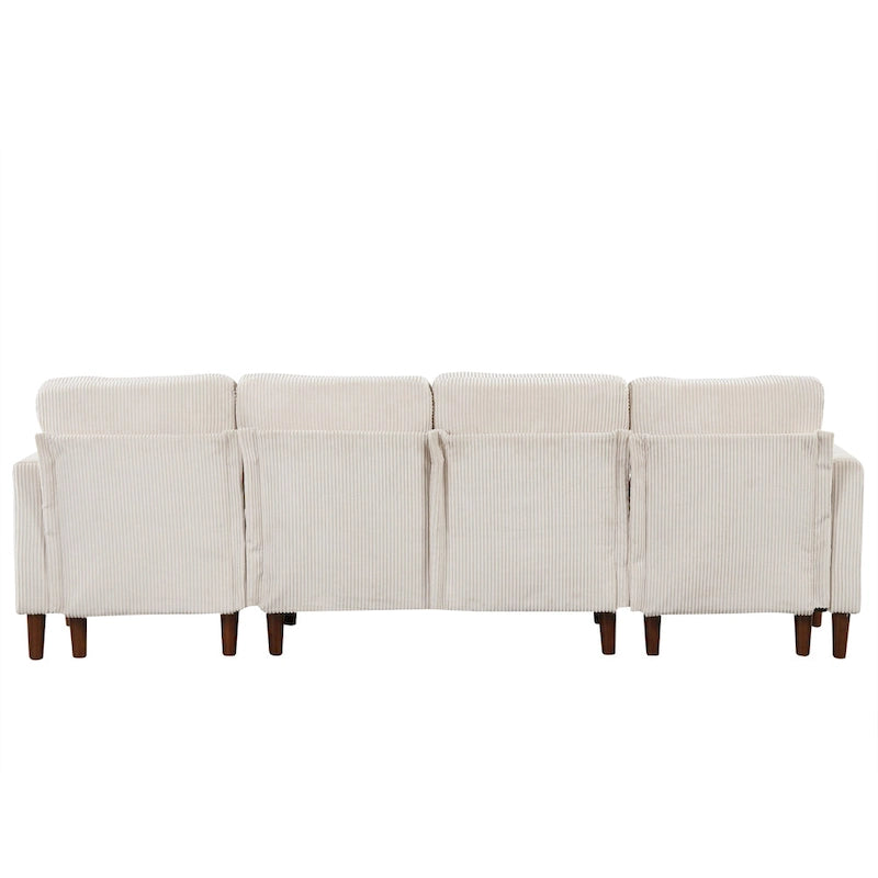 U-shaped Sponge-filled Cushion Combination Sofa