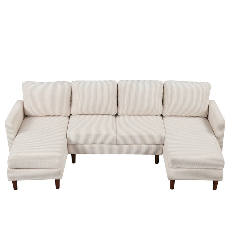 U-shaped Sponge-filled Cushion Combination Sofa