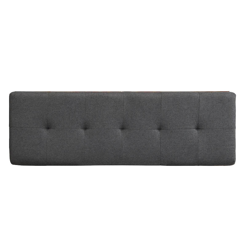 49 Entryway Shoe Storage Bench with Double Doors & Padded Cushion,Space-Saving Ottoman