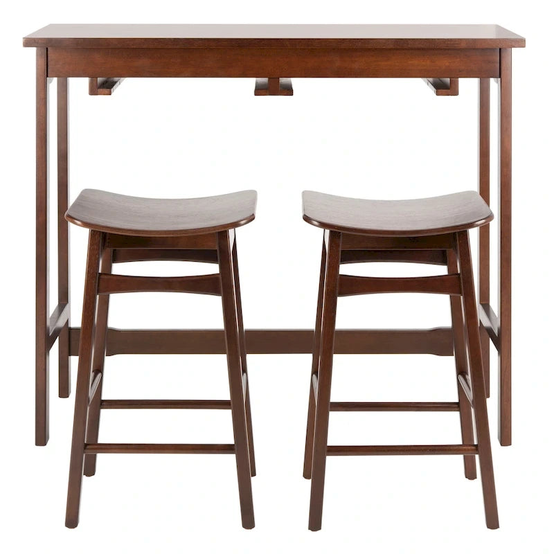 SAFAVIEH Neoma 3 Piece Pub Set - White Oak - 42.1 x 17.7 x 36.2 - 42Wx18Dx36H