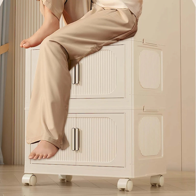 19.69 Side Wide Folding Storage Cabinet
