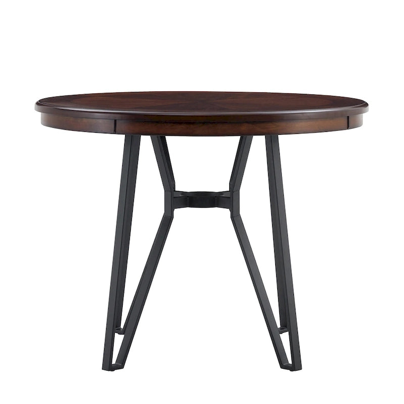 Netia 5-Piece Counter-Height Bar Set with Boucle Upholstered Chairs and Metal Table Base by Christopher Knight Home