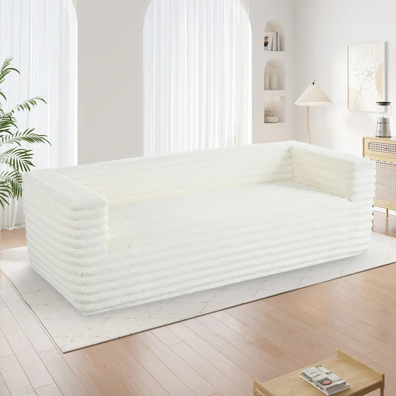 Christopher Knight Home - Jonathan Luxuriously Soft Modern 3-Seat Corduroy Sofa