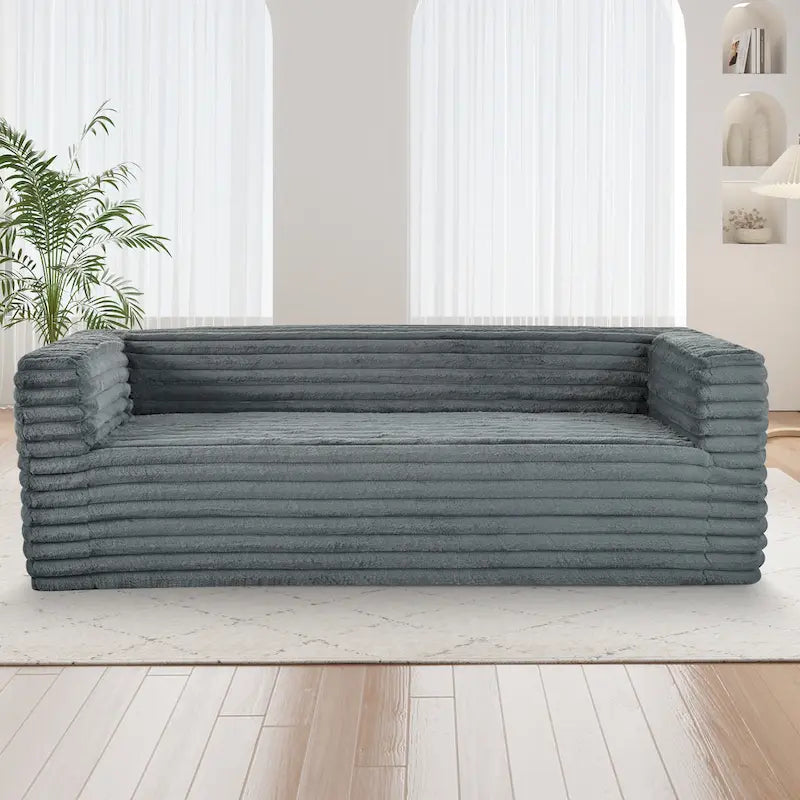Christopher Knight Home - Jonathan Luxuriously Soft Modern 3-Seat Corduroy Sofa